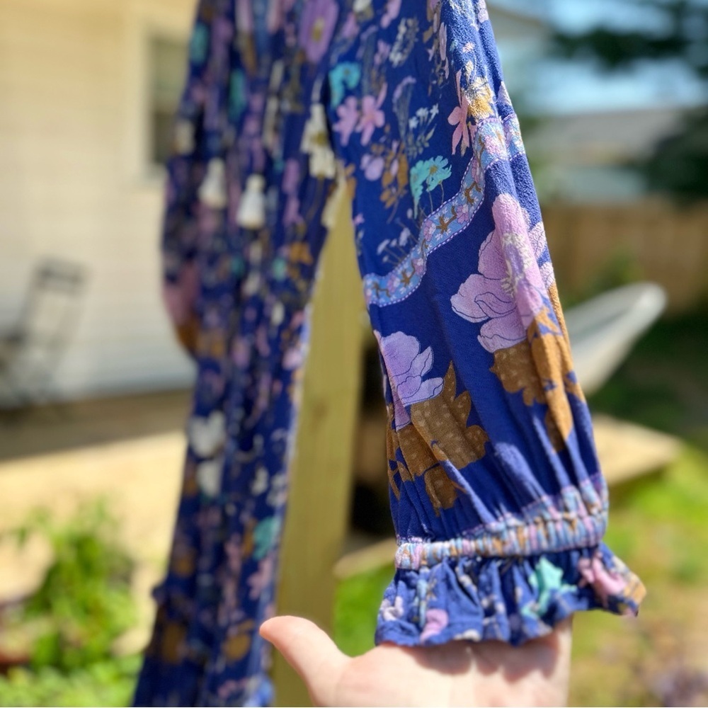 Spell and the Gypsy Wild Bloom Midi Dress Navy - Picture 6 of 13